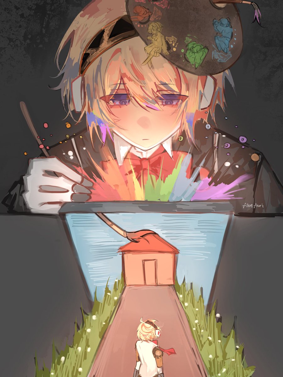 aloeaori's tweet photo. painting her little world #persona3 https://t.co/H1YFVg0NUW