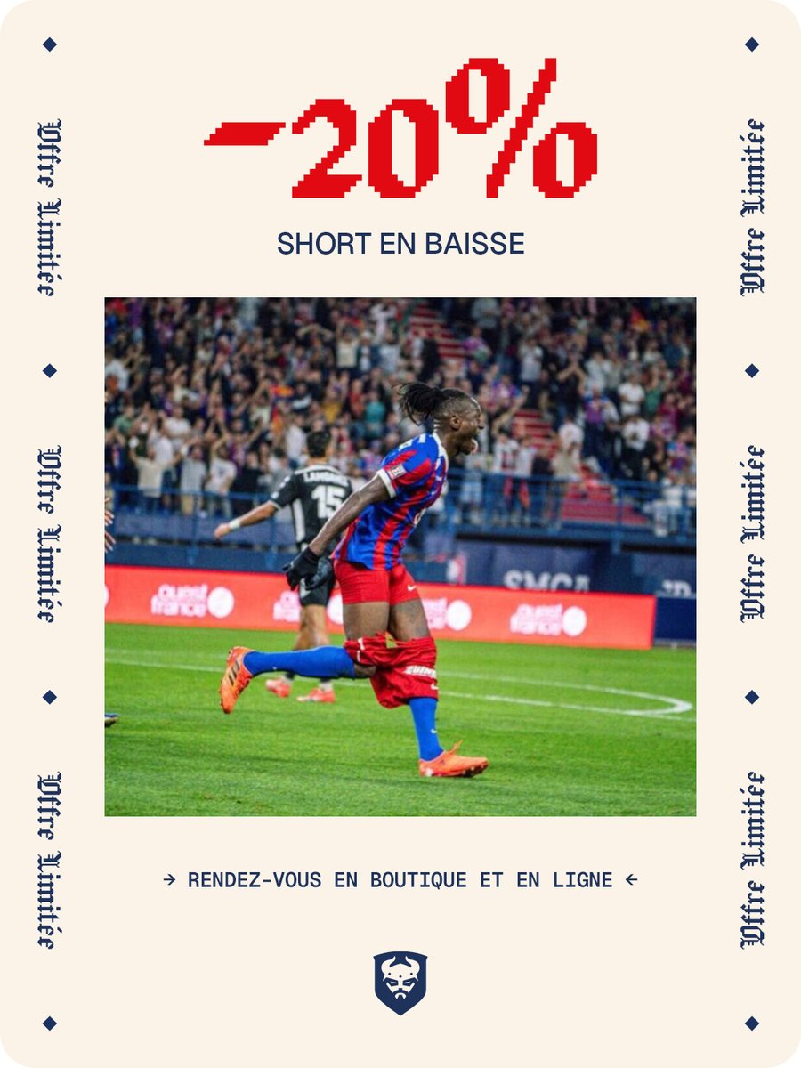 SMCaen's tweet photo. Shorts en baisse 🩳 

-20% sur tous les shorts du @SMCaen jusqu'à dimanche soir ! 

🛍 https://t.co/C0fzBj8hGg