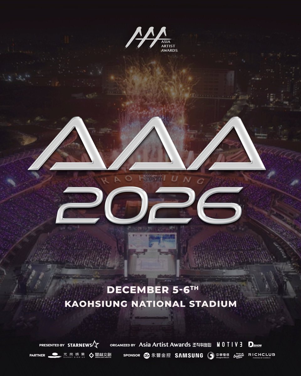 tktget's tweet photo. 【WTS】2026 Asia Artist Awards IN KAOHSIUNG 
AAA 2026 高雄公演、チケット代行

⌚️時間:2026年12月5日-6日
📍 会場Kaohsiung National Stadium
（高雄国家体育場 / 高雄）

🎫入荷
B2/B3/B8

💫出演アーティスト
なにわ男子/ IDID / KickFlip / QWER / CLOSEYOUREYES / KISS OF LIFE
Park Jihoon / WOODZ / tripleS / MONSTA X / NMIXX / TWS
&TEAM / ATEEZ / ITZY / RIIZE / ZEROBASEONE
TOMORROW X TOGETHER / NEXZ / YENA / ALLDAY PROJECT
SUPER JUNIOR-D&E 

💌DMまで
#WTS #AAA2026 #AAA2026_KAOHSIUNG #AsiaArtistAwards #AAA
#高雄チケット 
#台湾代行 #高雄代行 #チケット代行