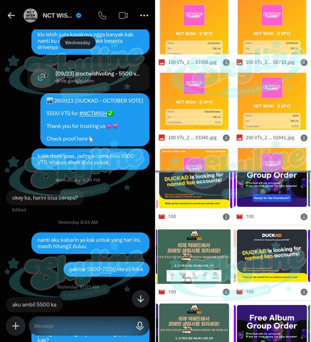 skylinevote's tweet photo. Thank you to @nctwishvoting 💓 for purchase DuckAd votes at skyline🏙️ 

17.500 VTs for #NCTWISH

[Event] October Comeback Streaming Vote

#skylineproofs https://t.co/1Cb7DOGZ6n