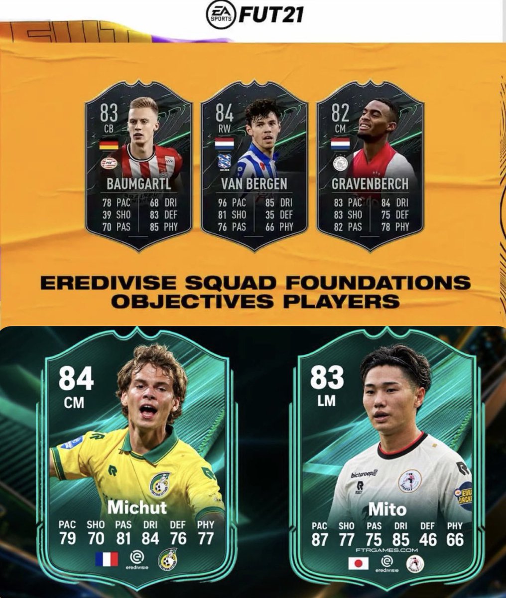 FUTCoinShop's tweet photo. 🚨EREDIVISIE SQUAD FOUNDATION PLAYERS COMING SOON 👀👀

🇯🇵 MITO
🇫🇷 MICHUT

WHAT A DOWNFALL🕊️🕊️🕊️🕊️ https://t.co/c1P7YeKwbc