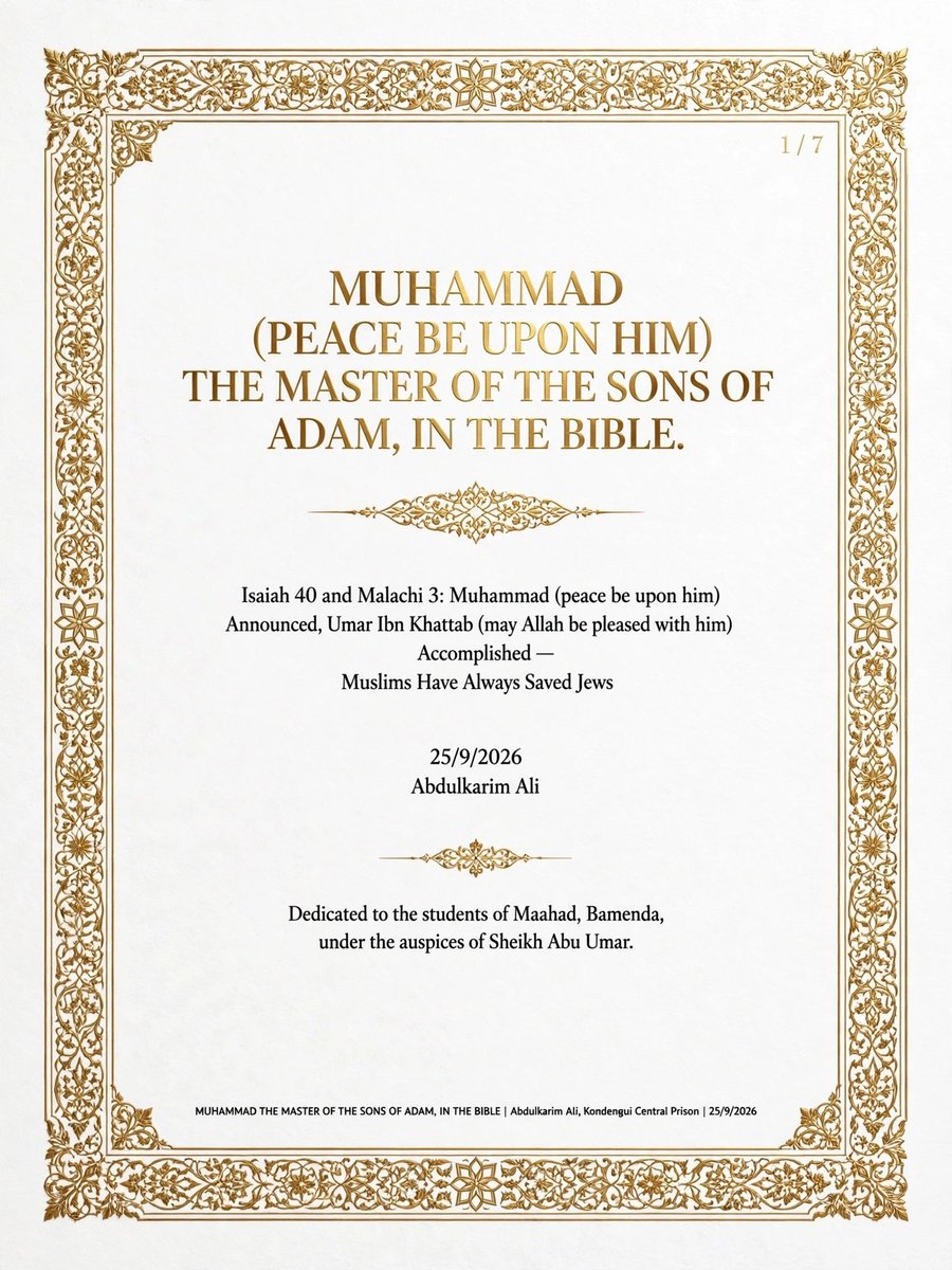 AbaJack161829's tweet photo. Prophet Muhammad, on whom be peace in the Bible (pages 1,2,3,4) https://t.co/6oM8i83ifK