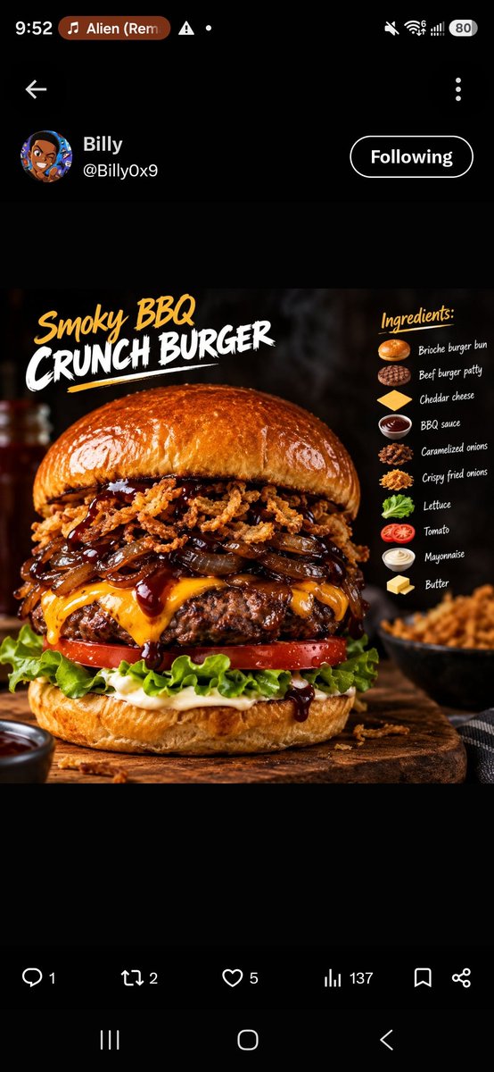 The_MBD_Troop's tweet photo. Just one creation from one of our $MBD members 

Watch for our $MBD burger recipe book coming soon 👀 https://t.co/OT7k2gWiw2