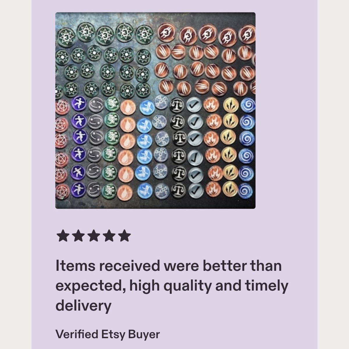 ppaintedstudios's tweet photo. Another lovely review on our popular MCP tokens, full colour &amp; double sided is a great upgrade over the usual cardboard:

https://t.co/M4O2NFN1y8 https://t.co/Cdar0tqIW3