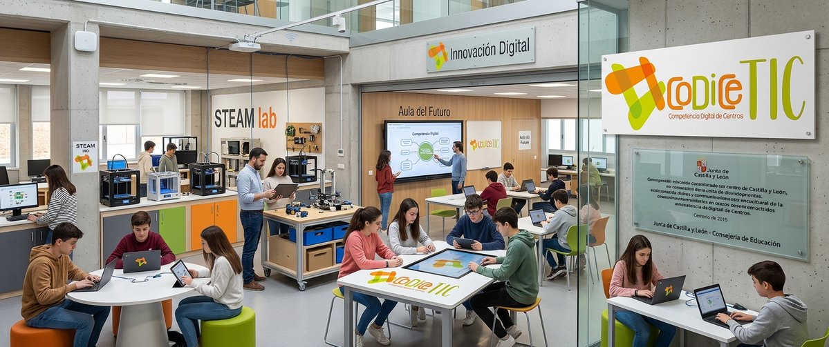 CompDigEdu_SA's tweet photo. ��� Abierta la convocatoria #CoDiCeTIC 2026-2027 para la certificación del nivel de competencia digital de los centros educativos sostenidos con fondos públicos de Castilla y León.
📅 Solicitudes: del 28 de septiembre al 23 de octubre de 2026.
💻 #CompetenciaDigital #EducaciónCyL https://t.co/ZWe9pyZPFb