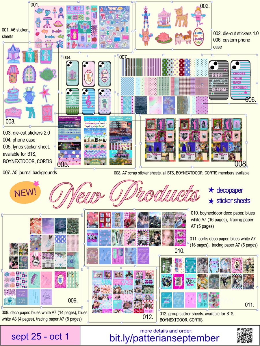 patterians's tweet photo. .  . [ @patterians  ] september pre-order! 🪷 

🎐 september 25 - october 1 

more details &amp; order: https://t.co/T91tgW2BPh https://t.co/RqdHpbuLKM