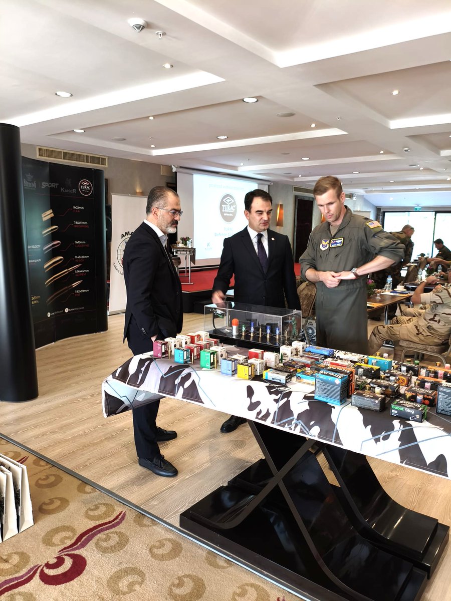 TuracDisTicaret's tweet photo. 📌We attended the Ankara Military Attaché Corps (AMAC) 2026 Fall Conference in Marmaris, Muğla, represented by our General Manager, Fatih Altubaş, and our International Business Development Specialist, Tolga Yılmaz.
During the conference, we presented our anti-drone ammunition and close-range counter-drone system, Drone Shield, sharing our solutions with the participants.
📌Muğla’nın Marmaris ilçesinde düzenlenen Ankara Askerî Ataşeler Birliği (AMAC) 2026 Sonbahar Konferansı’na, Genel Müdürümüz Fatih Altubaş ve Uluslararası İş Geliştirme Uzmanımız Tolga Yılmaz ile katıldık.
Konferans kapsamında, anti-drone mühimmatlarımız ve yakın menzilli drone savunma sistemimiz Drone Kalkanı (Drone Shield) hakkında bir sunum gerçekleştirerek çözümlerimizi katılımcılarla paylaştık.
#AMAC2026 #DroneShield #AntiDrone #SavunmaSanayii #DefenseIndustry
@FatihAltunbash