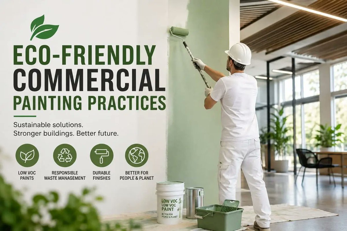 PriorityCoating's tweet photo. Commercial painting can be more sustainable without compromising quality.
Think low-VOC products, accurate paint estimates, proper surface preparation and responsible waste management.
More eco-friendly painting tips: https://t.co/E6egQEyl9t https://t.co/Yh2OW0tRd7