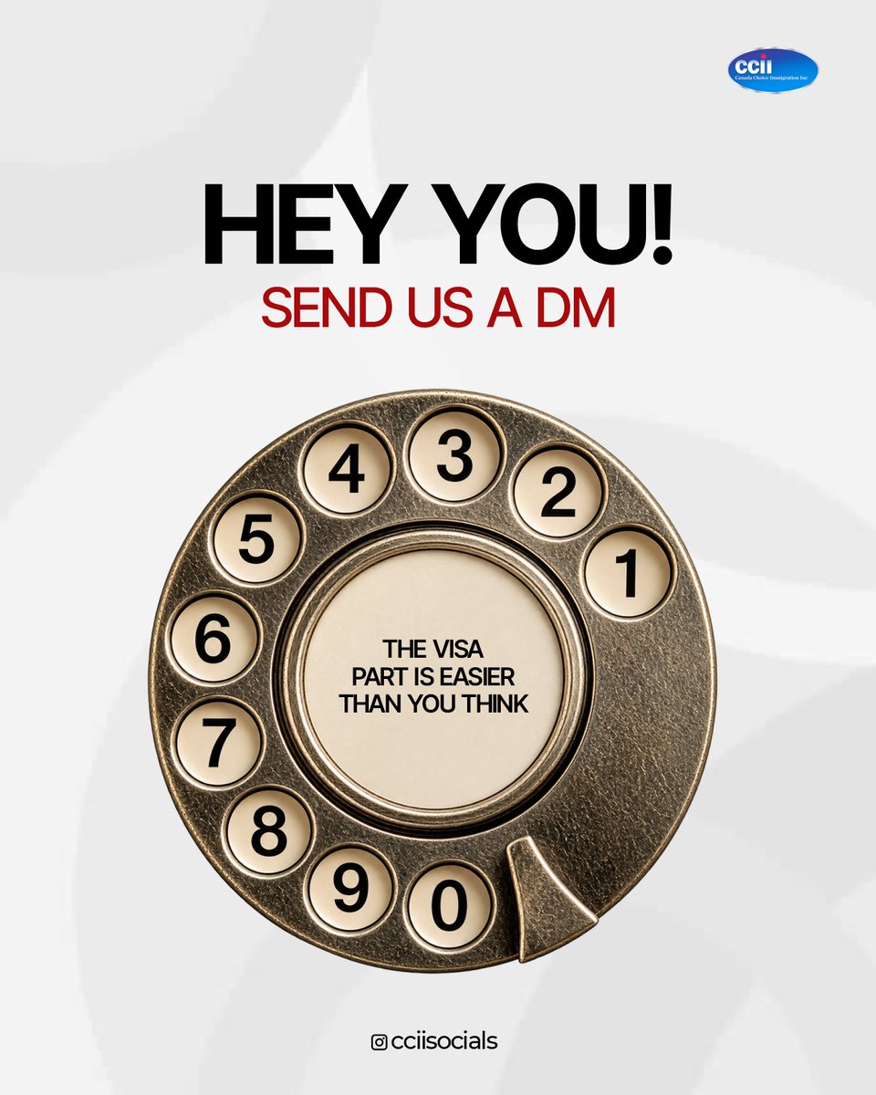 canadachoice1's tweet photo. The hardest part is sending us that DM. 📩
The visa part? We’ve got that covered. 😉
Send us a DM now, and let’s guide you through the process.
#CCII #VisaAssistance #VisaSupport #VisaApplication https://t.co/SzNnfZQvDU