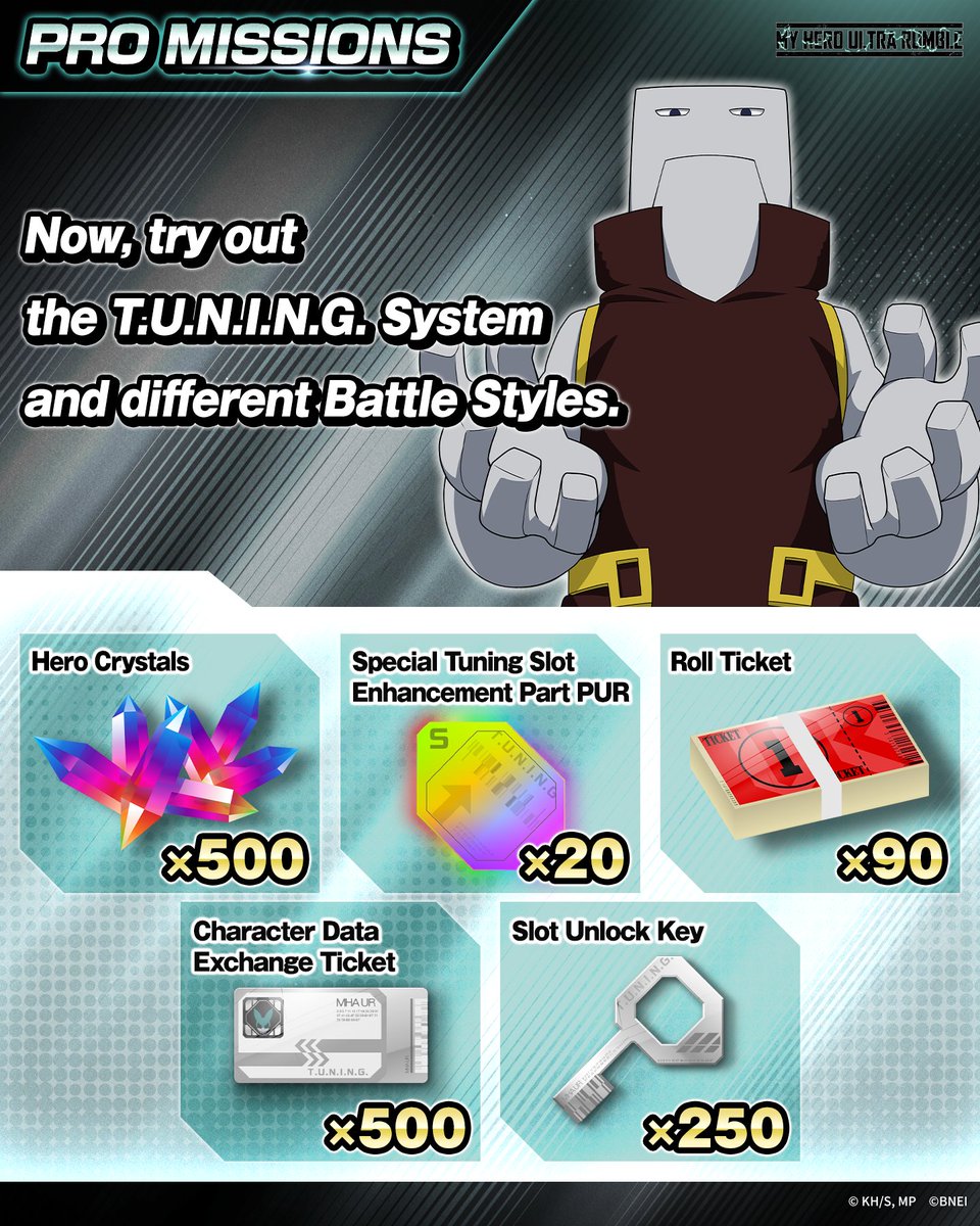 MyHeroUR's tweet photo. ◤▔▔▔▔▔▔▔▔▔▔▔▔▔▔◥
  Beyond The Beginner Missions
◣▁▁▁▁▁▁▁▁▁▁▁▁▁▁◢

From Season 19 onwards, clear all the Beginner Missions to unlock all-new Pro Missions!

By clearing Pro Missions, you can get Battle Style Tickets and other great rewards!

#MHUR https://t.co/FEDuxeWvIi