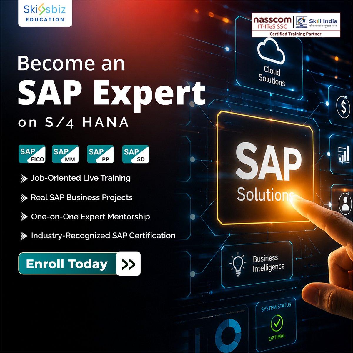 SkillsBiz_Edu's tweet photo. π Step Into the Future of SAP with S/4HANA!
#SkillsBizEducation #SAP #S4HANA #SAPTraining #SAPCareer #SAPFICO #SAPMM #SAPPP #SAPSD #SAPCertification #CareerGrowth https://t.co/ypxFV9SyWC