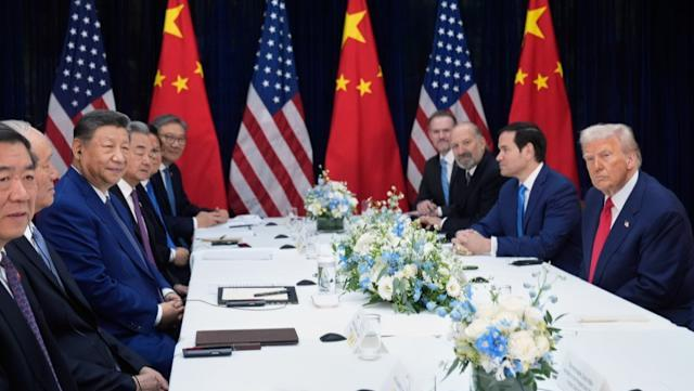 Davidjjfp's tweet photo. 川习会：台湾议题受到关注 🇹🇼🇺🇸🇨🇳

 川普、习近平白宫会谈现场 https://t.co/388xLCbNao
