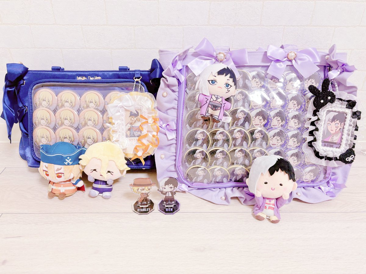 asaasakatsuki's tweet photo. 💜@s2_Lv1 ちゃんの痛バ手伝った✨️
おそろい！龍水かわいいね！！🥰🥰スタさんとゲちのんまほっぺちゃんかわいすぎる https://t.co/gEnD3FmMRD