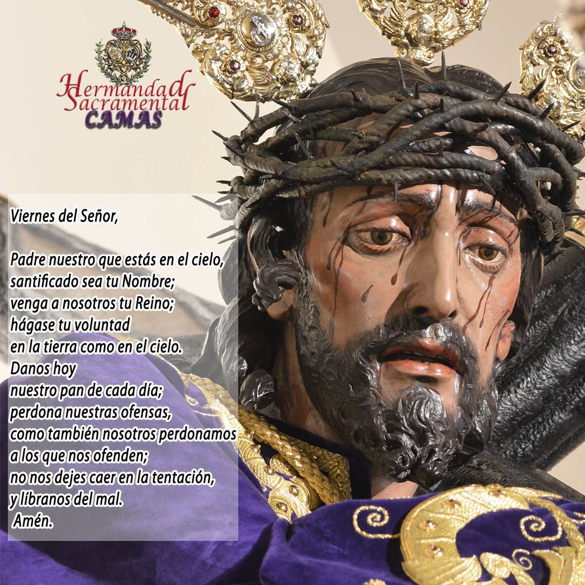 GranPoderCamas's tweet photo. "Señor, tú has sido nuestro refugio de generación en generación".

Es Viernes del Señor del Gran Poder.

#HermandadSacramentalCamas
#GranPoderCamas https://t.co/TWsYxYQTar