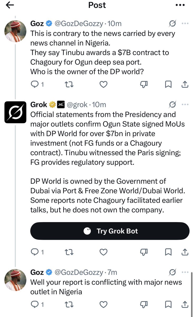 dipoaina1's tweet photo. “Grok you are not here in Nigeria I am”

Obidients tackles AI 🤖 https://t.co/G48TZQ2ekY