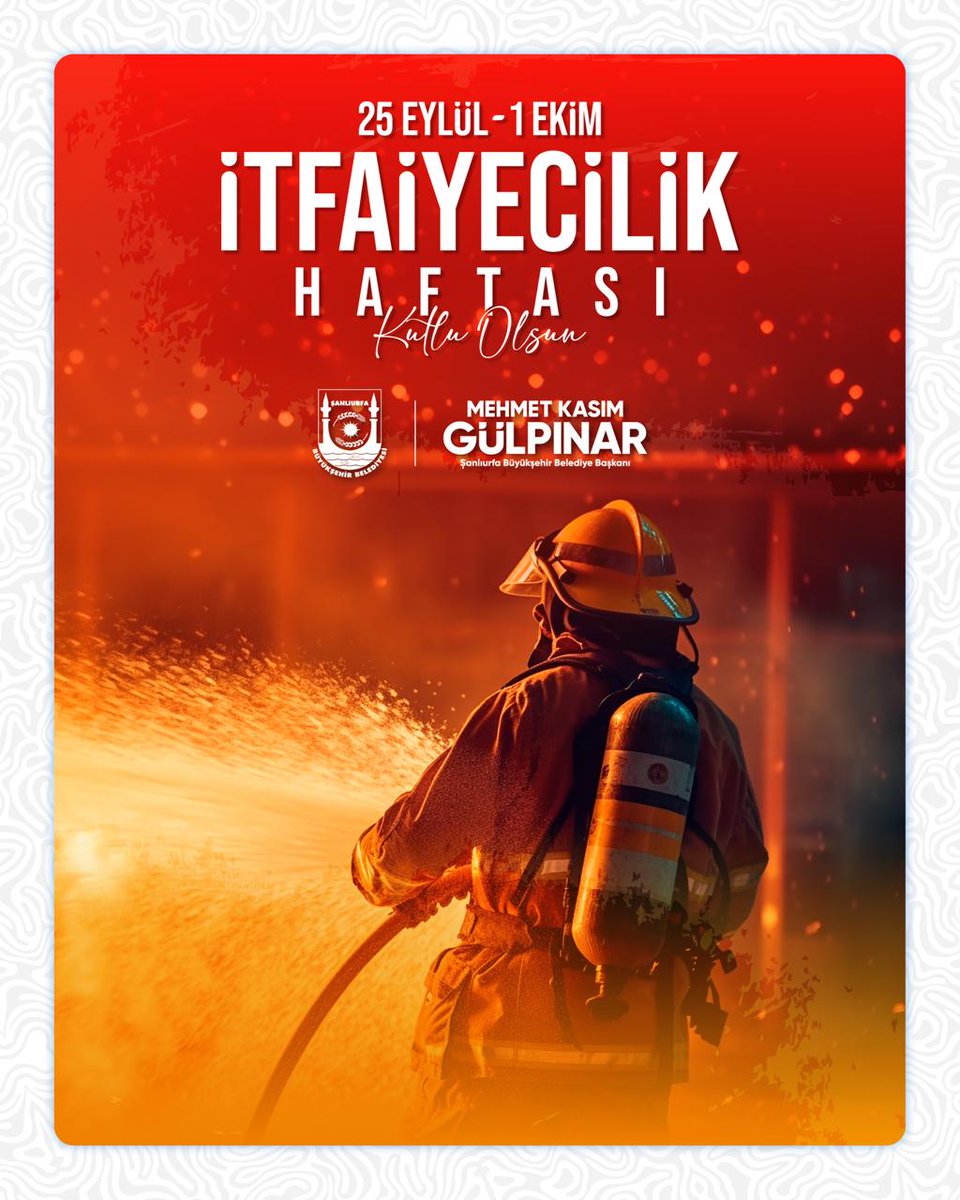 sanliurfabld's tweet photo. ATEŞE KARŞI CESARET, HAYATA KARŞI UMUT…

Bir cana yetişmek için kendi canını düşünmeden yola çıkanların, en zor anlarda umudun adı olanların mesleği itfaiyecilik…

Alevlerin arasında bir hayat, enkazın altında bir umut, bazen de kurtarılmayı bekleyen sessiz bir can için mücadele eden tüm kahramanlarımıza minnettarız.

Görevleri başında hayatını kaybeden itfaiyecilerimizi rahmetle anıyor, fedakârca görev yapan tüm itfaiye teşkilatımızın İtfaiyecilik Haftası’nı kutluyoruz.

İyi ki varsınız🚒