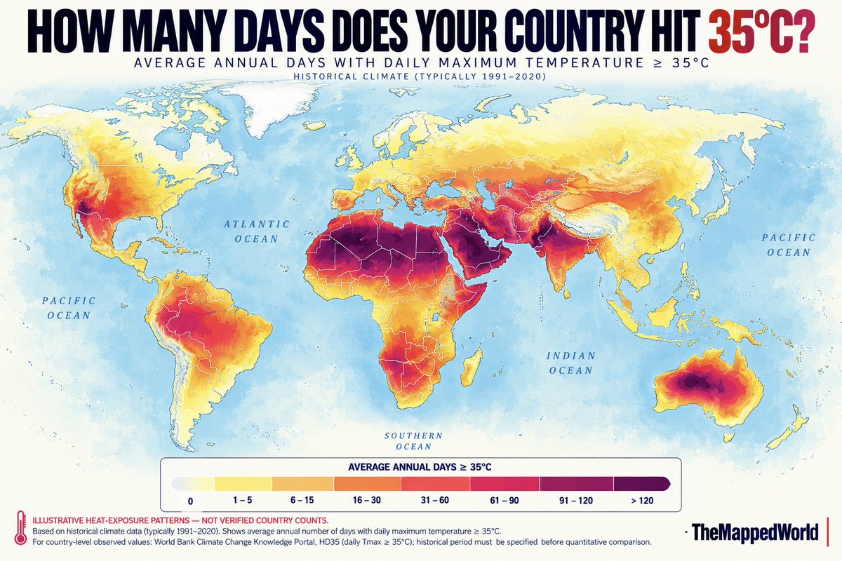 TheMappedWorld's tweet photo. @stats_feed Do you actually need Air Conditioning in your country?

35 °C = 95 °F https://t.co/AFkebGEYIs
