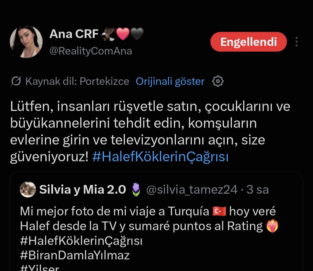 Mihrihayal's tweet photo. Diziyi 'temizledik' derken kökten kurutmuşsunuz aşklar... AB 2.5 bile değil. Melek’e sallayacağınıza gidin de senaryo dilenin, bu gidişle finale bile yetişemezsiniz. Melekcileri düşüneceğinize teyzelere biraz daha rüşvet verin belki halvet de görürsünüz hem🤣🤣 https://t.co/YQ8jYh10rh