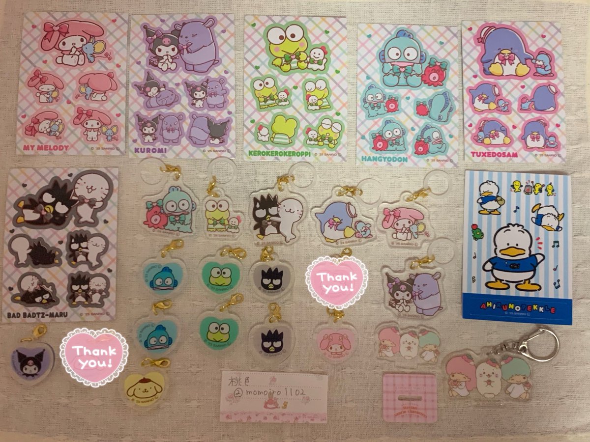 momoiro1102's tweet photo. 【交換】サンリオ 3D ステッカー ダイソー セリア 百均

【譲】画像1～
【求】画像最後から3枚の求で囲んでいる物→シナモロール、ポムポムプリン、マイスウィートピアノ、マロンクリーム

マロンクリーム以外は各1点求めてます。

検索からもよろしくお願いいたします。 https://t.co/sCTdjP8frP