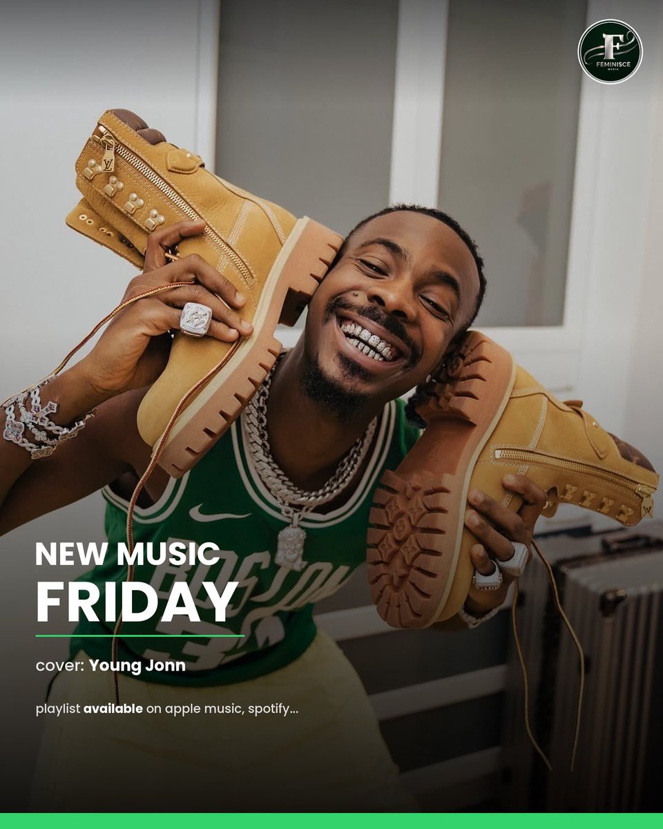 Feminisce_Media's tweet photo. 🚨 NEW MUSIC FRIDAY! 🎶🔥

Young Jonn — “Dear London” EP
Ayo Maff &amp; Zinoleesky — “Malaria”
Tiakola &amp; Rema — “Best”
Shoday &amp; Magixx — “CHE”
Lovn — “SOUNDBENDER” EP
Minz — “0pay”
Fido — “For Me”
Niniola — “TIKA”
Blxckie &amp; L.A.X — “Lonely”
Kelvyn Boy — “2nd Step” Album https://t.co/04inMrrGDU