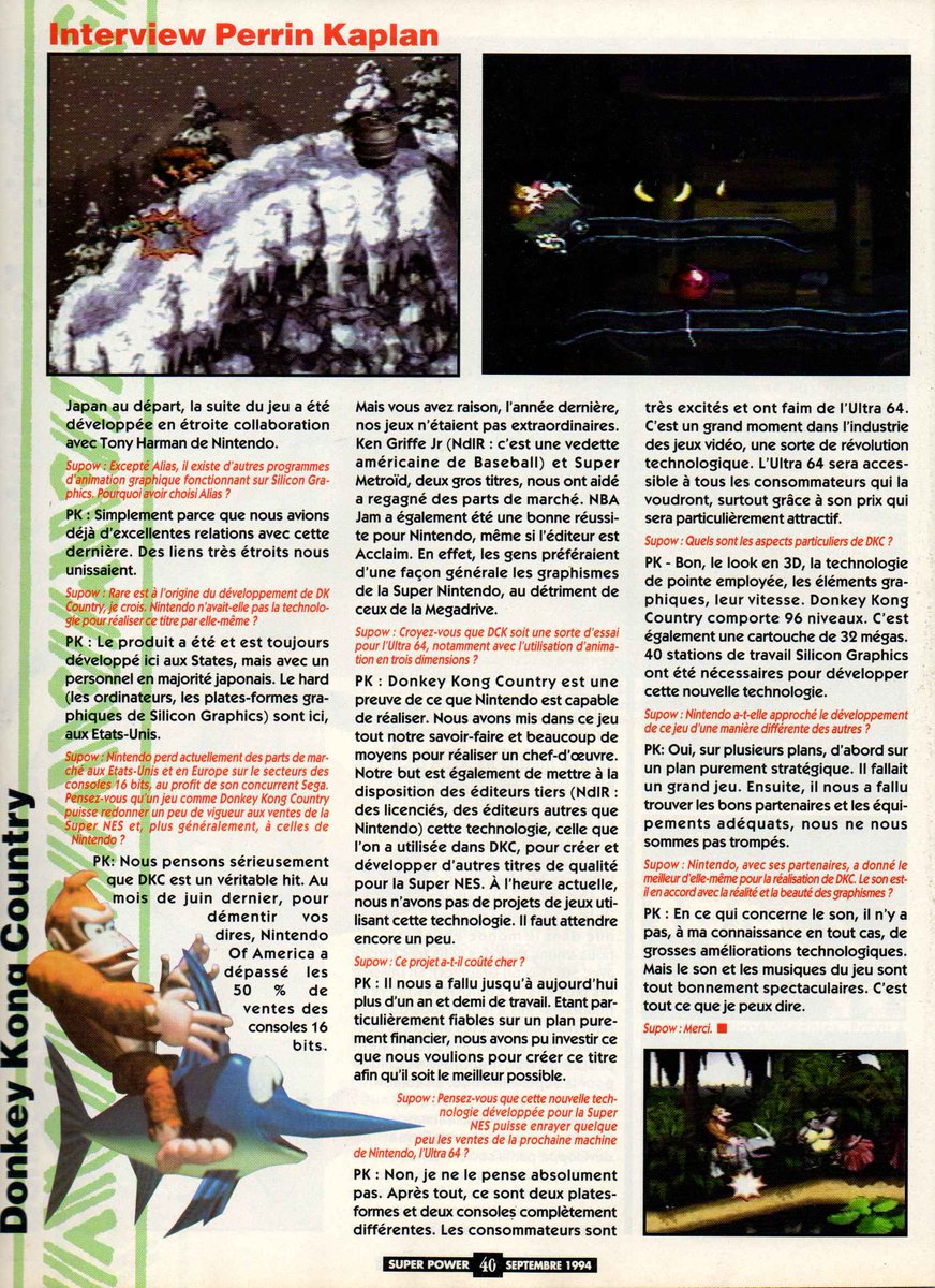 AllmightoFranky's tweet photo. Dernière page du dossier #DKC sur #Snes et on apsse à la rubrique "News/Previews" avec #MickeyMania,#Pitfall et #DBZ3 en approche sur #Supernes! 4/5 https://t.co/SjIlWoscYB