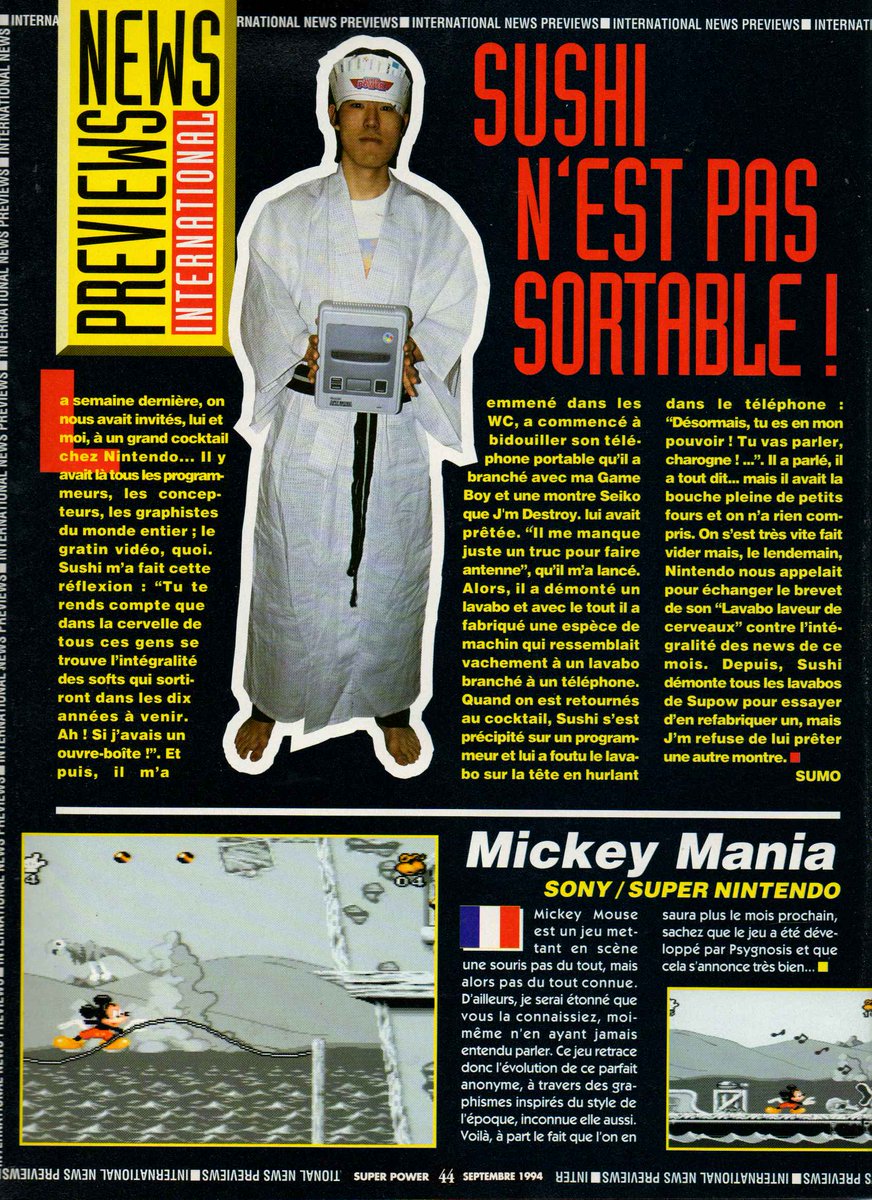 AllmightoFranky's tweet photo. Dernière page du dossier #DKC sur #Snes et on apsse à la rubrique "News/Previews" avec #MickeyMania,#Pitfall et #DBZ3 en approche sur #Supernes! 4/5 https://t.co/SjIlWoscYB