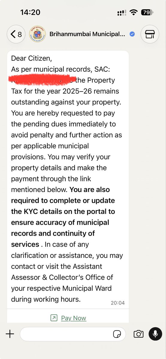 ssdeokule's tweet photo. @mybmc @mybmcWardKE We have already paid property tax for 2025-2026, yet we are getting What’s App, SMS, Email for the payments?? System glitch or you want to recover double tax from citizens. Pls check the date of payment on the second screen shot. https://t.co/4p6vblPFb6