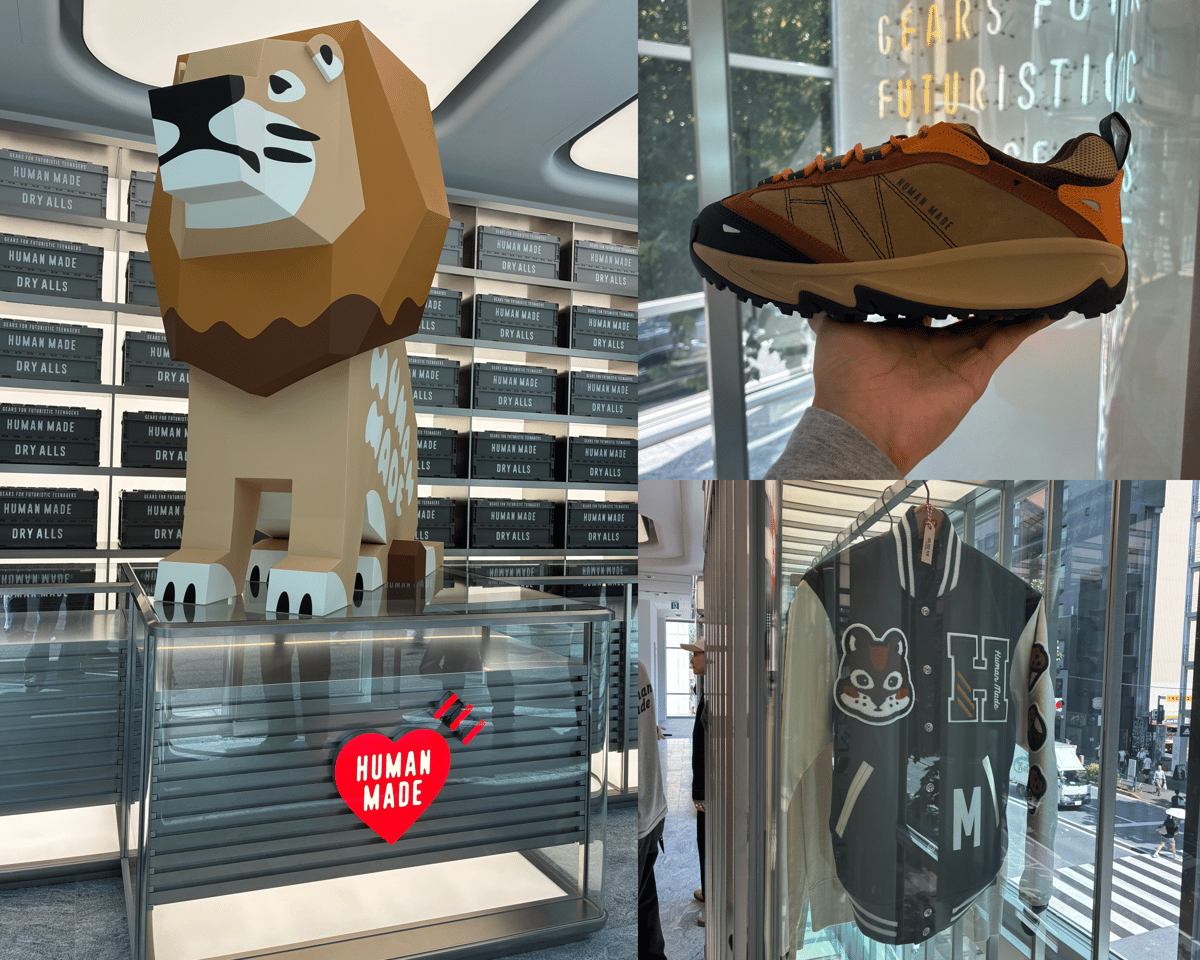 fashionsnap's tweet photo. 【新着】ヒューマンメイド初の旗艦店「HUMAN MADE TOKYO」が原宿に明日オープン。ブランド最大規模でフルラインナップを用意。巨大な倉庫をイメージしたコンテナを積み上げ、モバイルオーダーを導入。ブランド初のスニーカーやBTSのj-hopeとのコラボ新作など限定発売。 https://t.co/r5Cw1AGwlJ https://t.co/9rwZsLsdVM