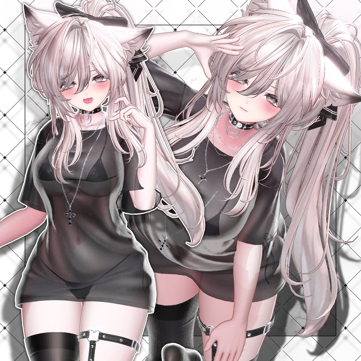 KDA143_'s tweet photo. ◤￣￣￣￣￣￣   
🤍New Hair🤍
 ＿＿＿＿＿＿◢     

 【VRC想定】Comfy Pony Tailを公開しました！🤍
🔗https://t.co/TtFSiExHHG 

🛒発売記念セール 
990円→800円  
📅9月27日まで

🎁ギフトキャンペーン
この投稿をRP＆フォロー(@KDA143_)で抽選でComfy Pony Tailを5名様にをプレゼント！🤍 https://t.co/SAM8h93iYY