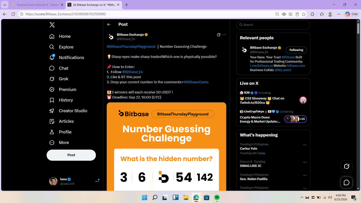 laalun4's tweet photo. @Bitbase_Ex 18 is the hidden number!
#BitbaseGems https://t.co/TjOEb6NOuA