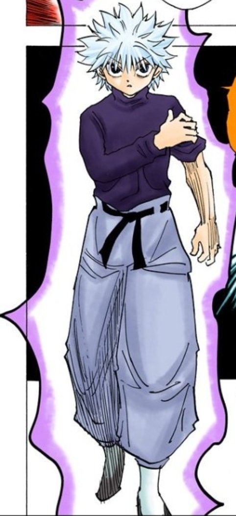 ryo_animanga's tweet photo. HUNTER×HUNTERのさガキ扱いするなってキレるキルアめちゃめちゃ好きなんだけどさ

最近の女の子とか五条悟とかみんな同じ格好してるよね
流行ってるの…？

オシャレ先取りしすぎたか？ https://t.co/Pqew8RqfMA