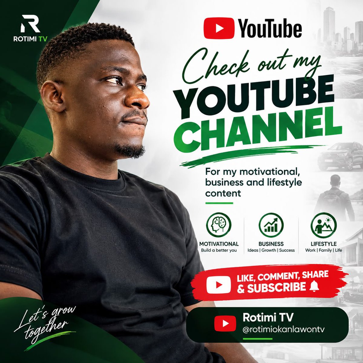 OkanlawonRotimi's tweet photo. 🎥 More than just content, it’s the journey.

Join me on Rotimi TV for motivational, business and lifestyle content.
Subscribe, like, comment and share. Let’s grow together! 🚀

YouTube: Rotimi TV | @rotimiokanlawontv https://t.co/7s46g1HdFk