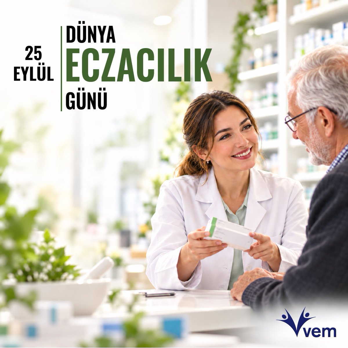vem_ilac's tweet photo. Mesleğine duyduğu bağlılıkla insan hayatına dokunan, bilgisi ve emeğiyle sağlığımıza değer katan tüm eczacılarımızın Dünya Eczacılar Günü’nü kutluyoruz.

#DünyaEczacılarGünü #WorldPharmacistsDay #VEMİlaç #Eczacılık https://t.co/lENP7Ab1rQ