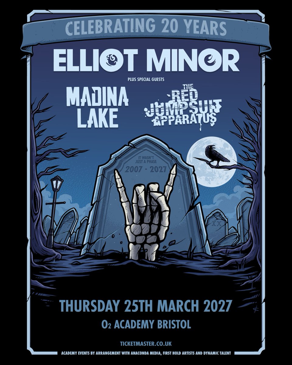 O2AcademyBris's tweet photo. NOW ON SALE: British rock band @elliotminor are back for their biggest headline tour in 20 years, joined by huge special guests @madinalake and @RedJumpSuit_A. Catch them here on Thu 25 Mar.

Get your tickets now 👉 https://t.co/fi8KCNxiZS https://t.co/lRhxam21di