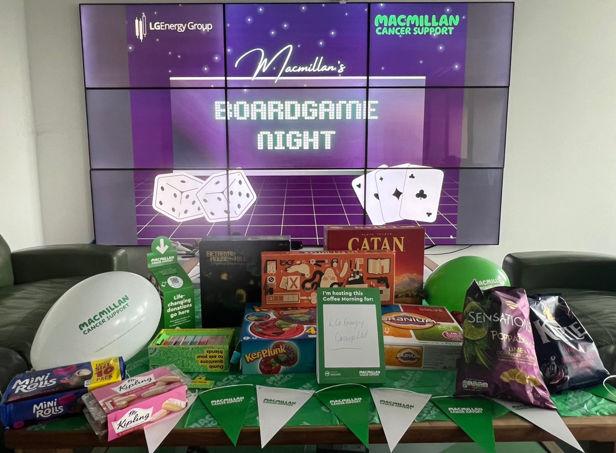 LGEnergyGroup's tweet photo. Yesterday, LG Energy hosted a boardgames night in support of @macmillancancer. Everyone gathered together to enjoy an evening of games and friendly competition, whilst raising money for a good cause.
#Macmillan #boardgames #cancerawareness #LGEnergy https://t.co/m09La08iW9