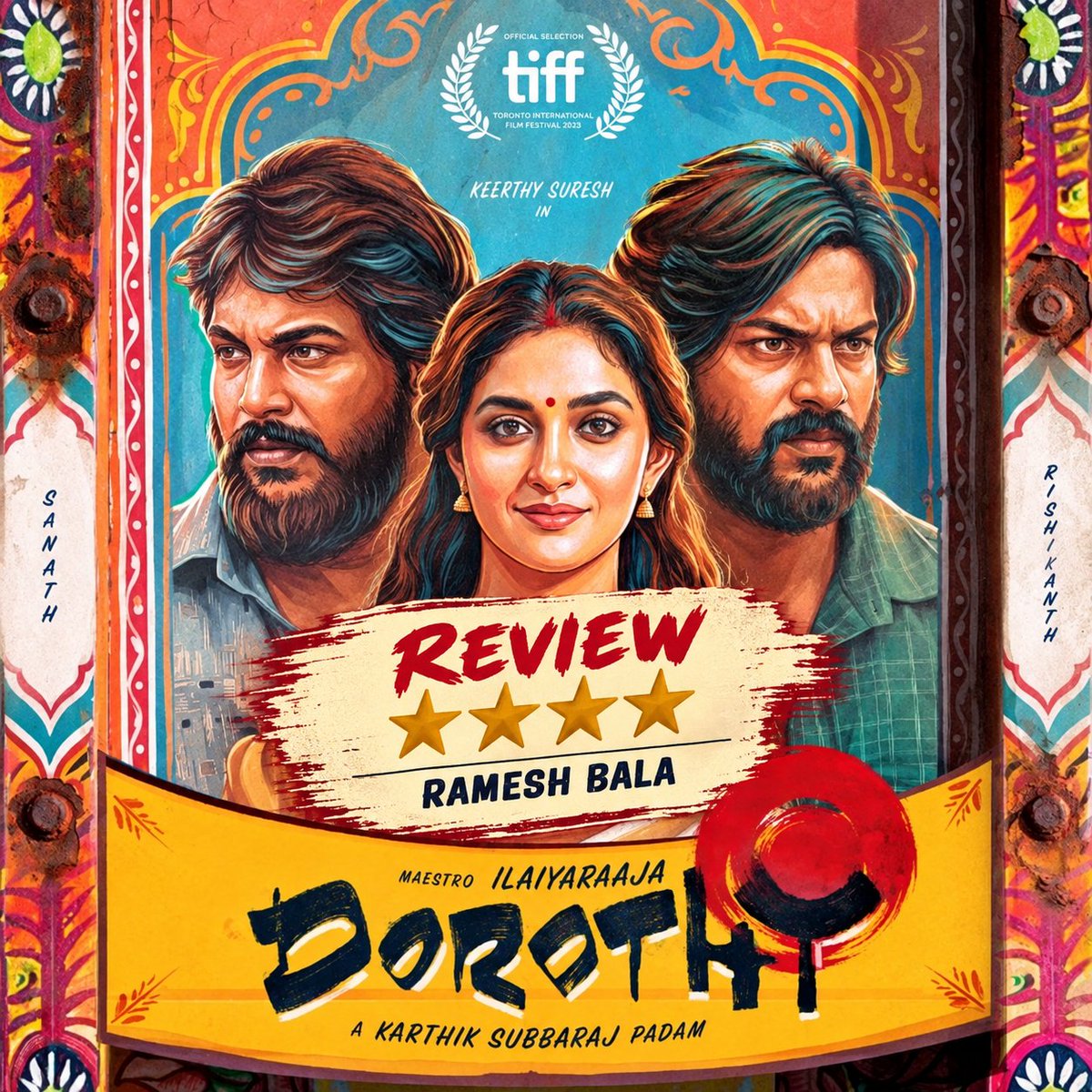 rameshlaus's tweet photo. #Dorothy – ⭐⭐⭐⭐ [4/5] :

Director @karthiksubbaraj delivers a beautifully crafted film that blends emotion, romance and drama with his distinctive storytelling touch..

@Sananth__ is impressive and natural, bringing both charm and vulnerability to his role..

@iam_rishikanth delivers a strong performance and completes the central trio superbly..

@KeerthyOfficial is terrific, carrying the emotional weight of the film with a wonderfully assured performance..

Maestro @ilaiyaraaja 's music is pure magic, giving the film a soul and elevating several key moments..

With three compelling leads, confident direction and gorgeous music, #Dorothy is an emotionally satisfying big-screen experience! 👍

@ilaiyaraaja @karthiksubbaraj 

@KeerthyOfficial @Sananth__ @iam_rishikanth