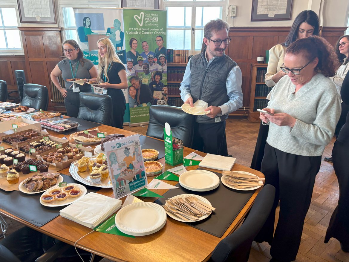 HardingEvans's tweet photo. The HE team put the kettle on and brought out the bakes yesterday.

From homemade favourites to shop-bought treats, there was plenty to tempt us away from our desks, all in support of @macmillancancer  and @Velindre , our Charity of the Year.
 https://t.co/5F5CUDYqzj https://t.co/Wmzk9pjMmT