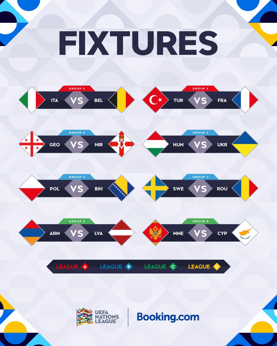 UEFAEURO's tweet photo. Which game are you looking forward to tonight? 🤔

#UNLFixtures | @bookingcom https://t.co/7mQdv1iXmG