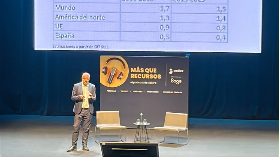HumanAI_Tech's tweet photo. 2ª jornada de #AEDIPE2026 escuchando a📍Raymond Torres de  @FUNCASES: "El trabajo no ha desaparecido, se han creado más de 400M de empleos". Lo que sí ha cambiado es nuestra relación con el trabajo. #FuturoDelTrabajo #RRHH #HumanAI https://t.co/8HnIFQKrpZ