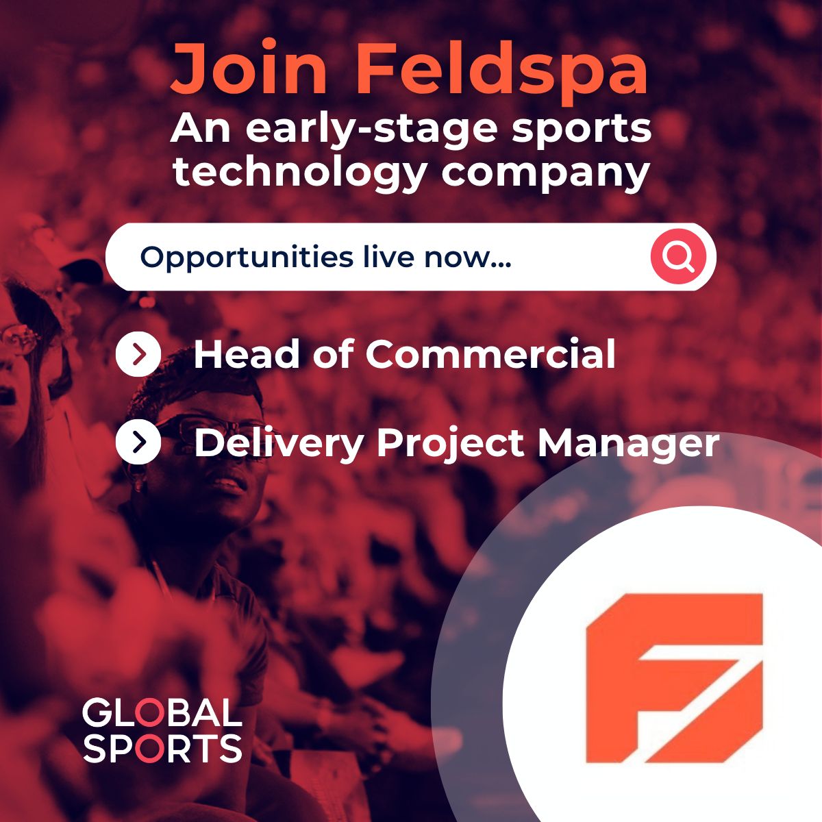 GoGlobal's tweet photo. 🚀 Shape the future of sports technology with early-stage sports technology company Feldspar is hiring for two exciting roles in London: Head of Commercial and Delivery Project Manager.

👉 Explore the roles: https://t.co/0HYYbzFASF https://t.co/xtcnqtnN9n