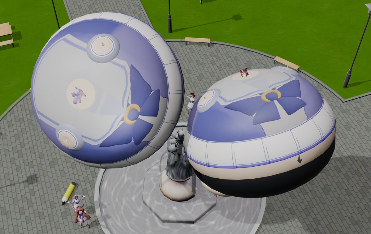 theweebmenace2k's tweet photo. To Gold Ship, the get-along shirt and the surprise intervention (kidnapping) are too conventional of a conflict solver. So she came up with the "float-along-till-you-get-along" plan, leaving Tracen with some temporary advertisements. https://t.co/Xs7jeXE67w