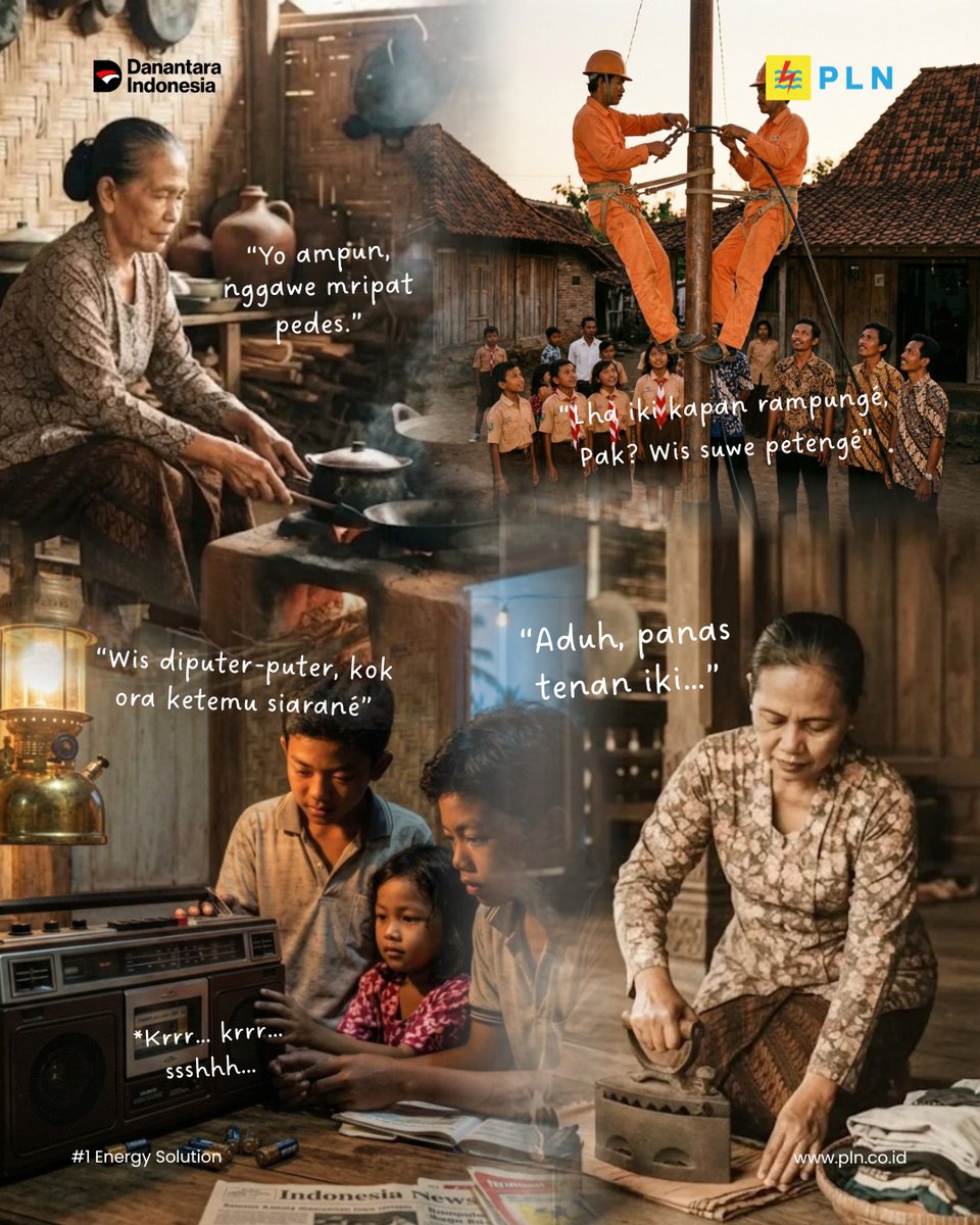plnuidjateng's tweet photo. Kebayang ga, listrik jaman dulu seperti apa?
Sekarang, listrik sudah lebih mudah & menjadi kebutuhan. PLN terus jadi bagian dari perjalanan perubahan kehidupan masyarakat Indonesia.
Kalau kamu bisa balik ke masa itu, hal apa yang paling kamu ingat?
#TransformasiEnergi https://t.co/GyMM5QnFj5