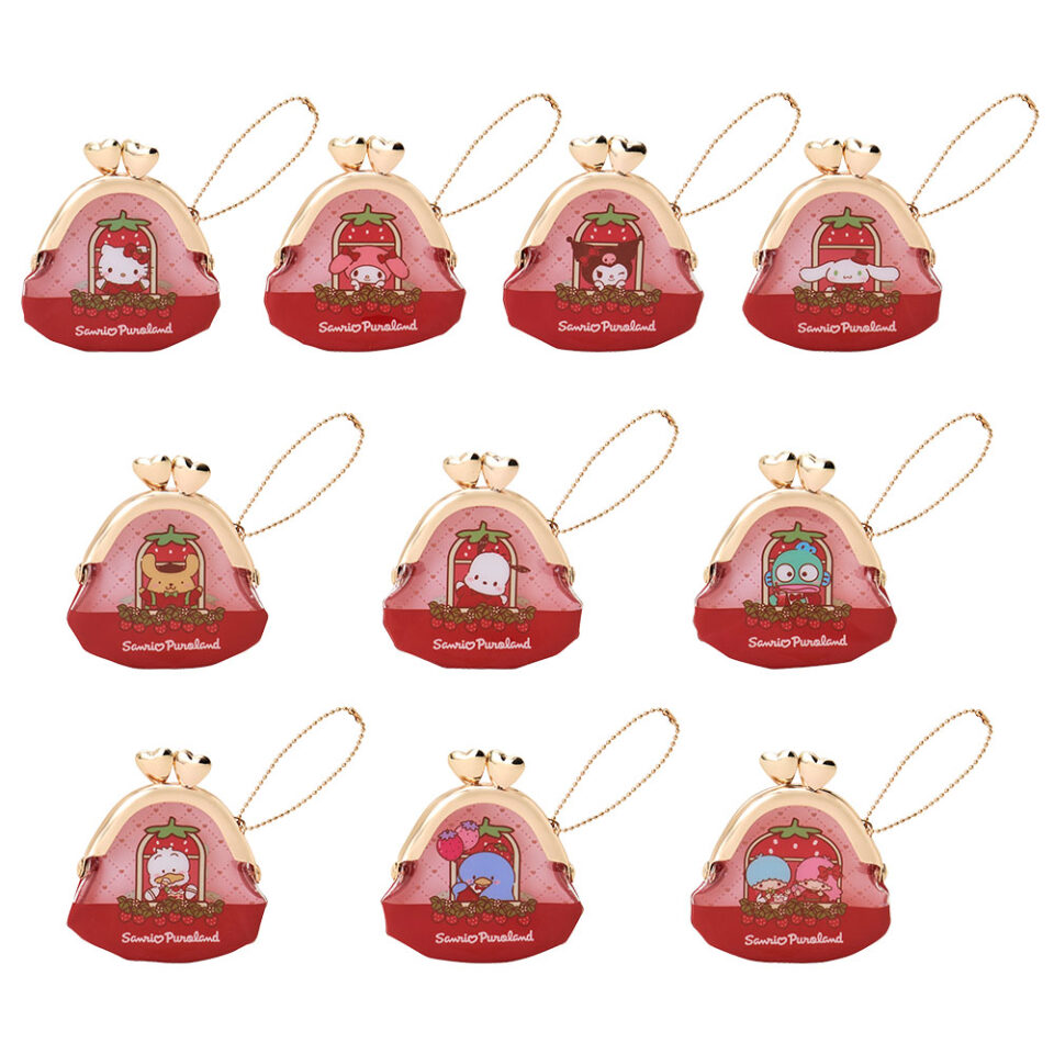 sanrio_oshikatu's tweet photo. ＼⚠️新商品📣🆕／
サンリオピューロランド「いちごシリーズ」の新作アイテムが登場🥹🍓
ブラインドミニがま口（2枚目）が今日からコンプ版のみ発売🍓
ブラインドミニがま口（単品・ランダム）、ミニマスコット（全19種）が10/2(金)～発売開始だよ🥹🩷
インパ予定ある人はお見逃しなく🙆‍♀️

🔗商品詳細はこちら📝
https://t.co/DmPXY739Rp

#サンリオキャラクターズ #ピューロランド