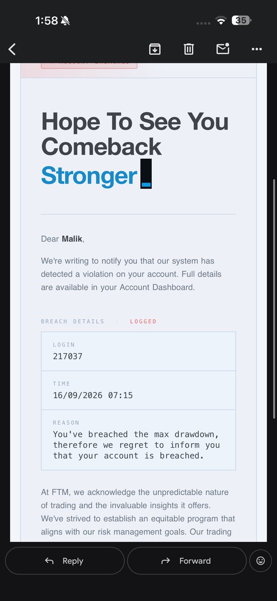 hamzaSolangi786's tweet photo. Breached 50k$ 4 Accounts In Evaluations Phase Then Passed Phase 1 and phase 2 is on going but Phase 2 near drawdown due to my emotional attacks that’s why i am near with my dd I Request Ftm Team Please Reset My Phase 2 At Initial Balance Because i Am Working With Ftm Sincerely If It Happens I Am Very ThankFul Kindly Help Me My Mail : Sameernadir67@gmail.com  @Ye_FTM @FTMarketslive @RZFTMARKETS @NoorCOOFTM @FTMAsiaHQ @deengotpaid @FTM
