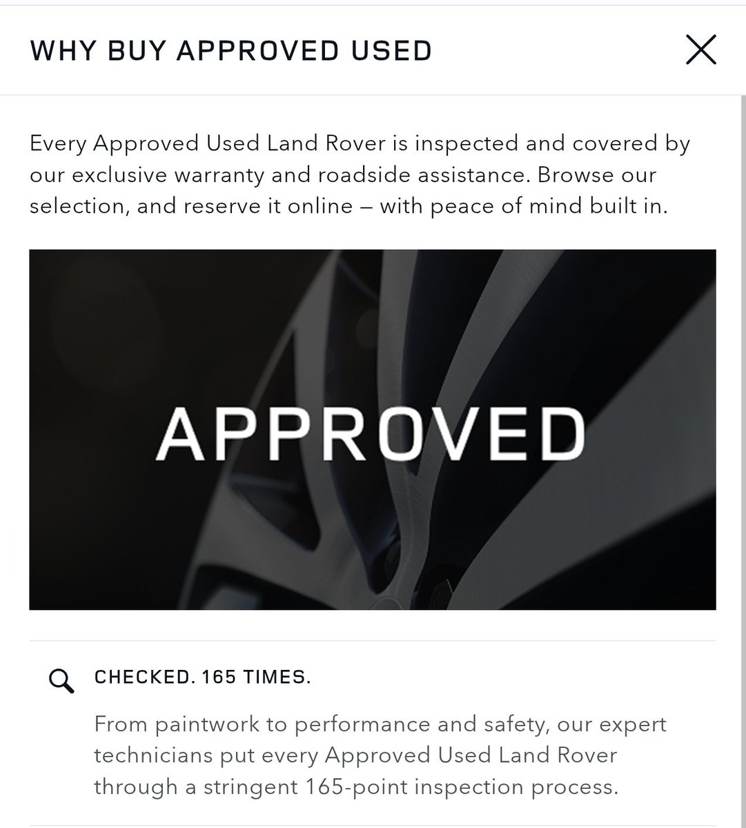 GayCars's tweet photo. @RangeRover I would've expected technical bulletins to be included in the 165 checks that are performed.

I'd also expect the 165 checks to include something that detected the engine vibration. https://t.co/9Rx4GQAbSS