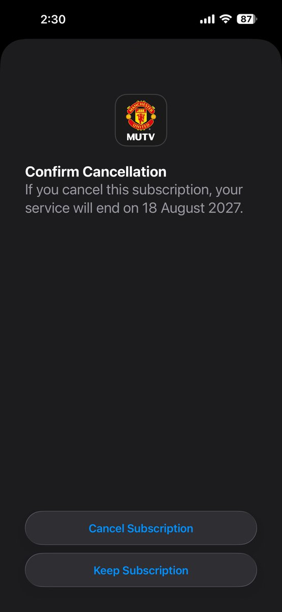 Midwktmanager's tweet photo. Cancelled my MUTV subscription. 

One step at a time, one fan at a time until this hopeful movement becomes a reality. 

#boycottunited #glazersout #mutv #mufc https://t.co/BYX3C5B0CO