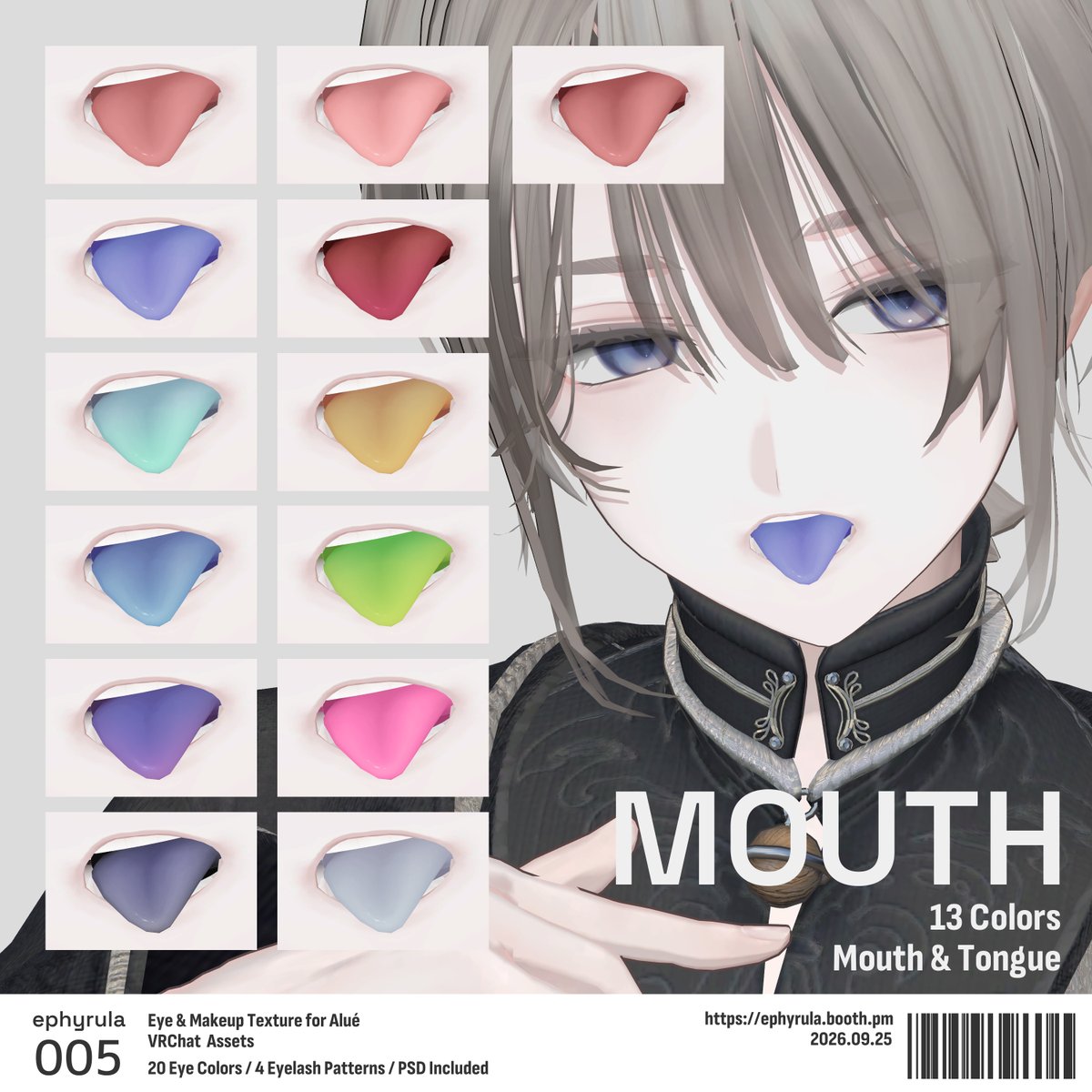 mizuki_VRC's tweet photo. アルエくん専用メイク&amp;アイテクスチャ販売開始しました！
📎https://t.co/gdP0VqWL8u
発売記念セール｜~9/28(月) 23:59　800円 ➔ 700円

🎁すぐに結果がわかるプレゼントキャンペーン開催中です🎶
このポストをRP→リプライのURL先で抽選！(フォローは任意です)
#ephyrula #Alué https://t.co/oL7M3Ai1we