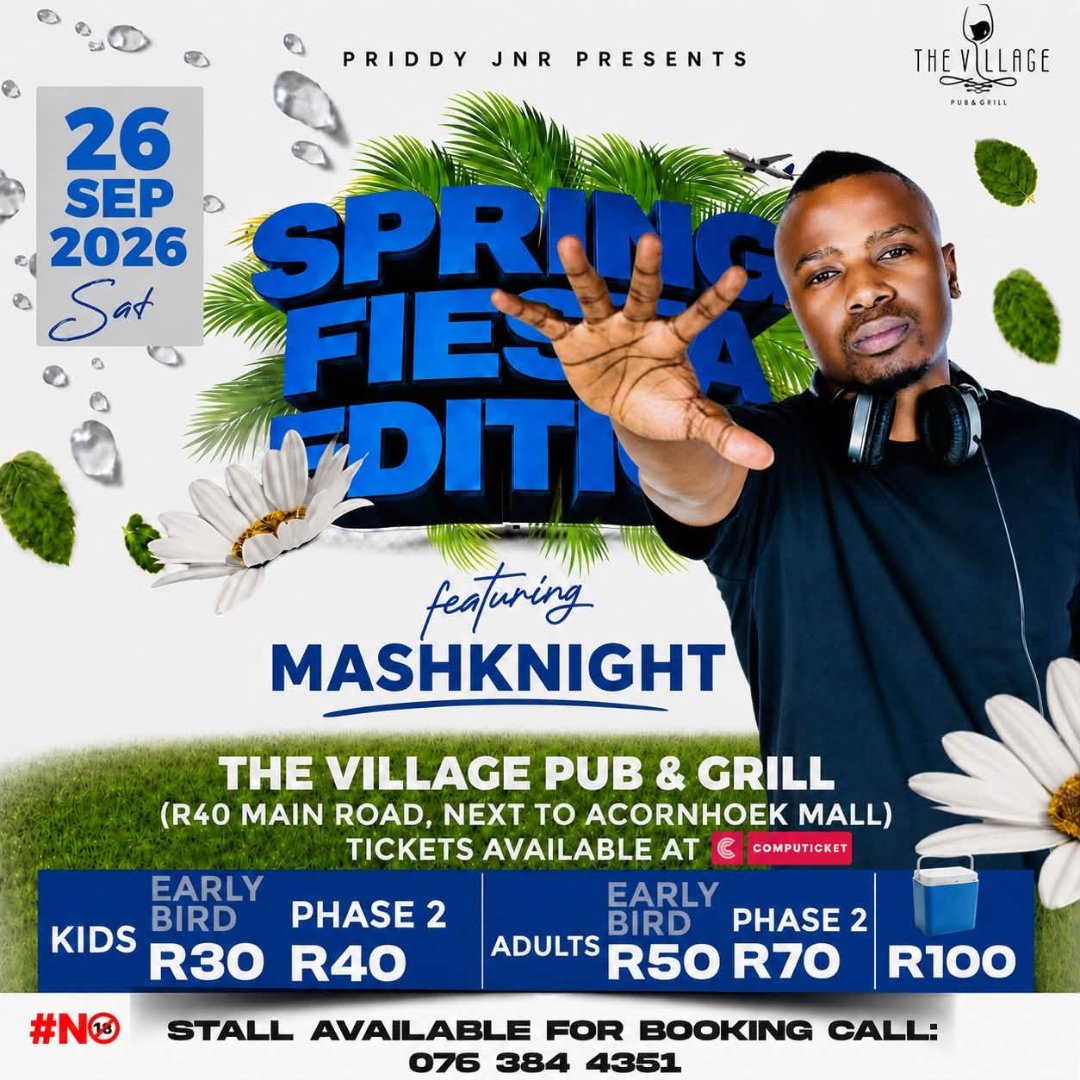Computicket's tweet photo. πΈπ ACORNHOEK, WHO'S COMING WITH YOU?
Spring was supposed to be gentleβ¦ until this weekend happened. ππ₯SPRING FIESTA EDITION
π https://t.co/tqnNI4mxdk
π Acornhoek
ποΈ 26 Sep
π° From R70
#SpringFiesta #SpringVibes #Acornhoek #Mpumalanga #SpringSA #Computicket https://t.co/1ezRYpYzg6