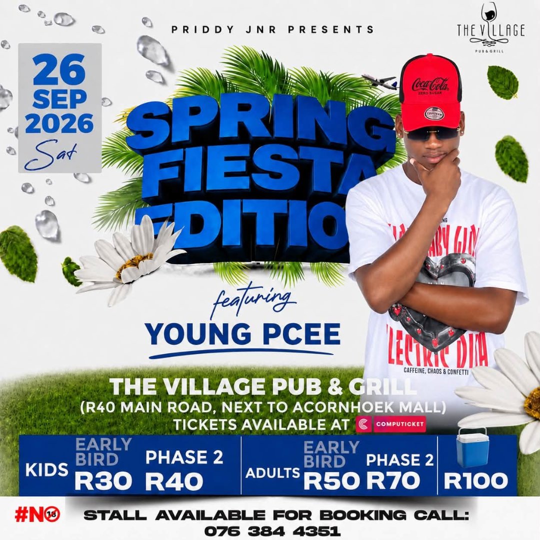 Computicket's tweet photo. πΈπ ACORNHOEK, WHO'S COMING WITH YOU?
Spring was supposed to be gentleβ¦ until this weekend happened. ππ₯SPRING FIESTA EDITION
π https://t.co/tqnNI4mxdk
π Acornhoek
ποΈ 26 Sep
π° From R70
#SpringFiesta #SpringVibes #Acornhoek #Mpumalanga #SpringSA #Computicket https://t.co/1ezRYpYzg6