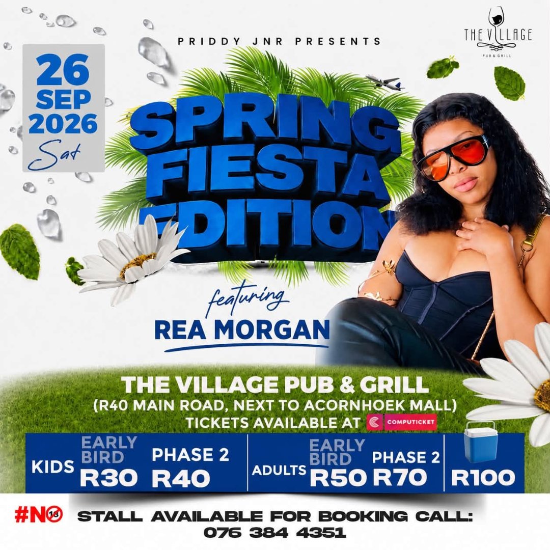 Computicket's tweet photo. πΈπ ACORNHOEK, WHO'S COMING WITH YOU?
Spring was supposed to be gentleβ¦ until this weekend happened. ππ₯SPRING FIESTA EDITION
π https://t.co/tqnNI4mxdk
π Acornhoek
ποΈ 26 Sep
π° From R70
#SpringFiesta #SpringVibes #Acornhoek #Mpumalanga #SpringSA #Computicket https://t.co/1ezRYpYzg6